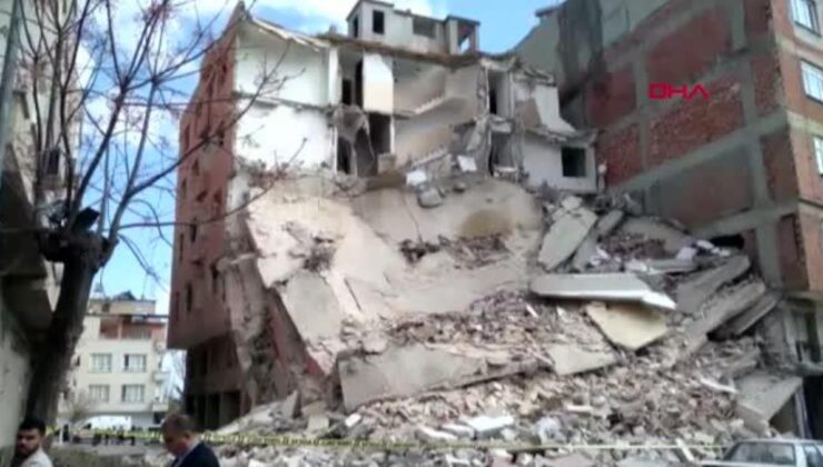 Kilis’te boş bina çöktü