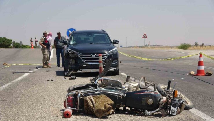 Kilis’te araba ile çarpışan motosikletin şoförü hayatını kaybetti