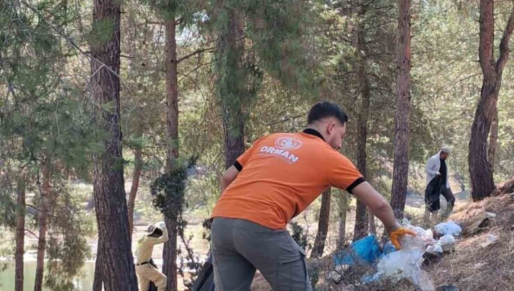 Kilis’te Tahtaköprü Barajı etrafındaki kirliliğe gruplar anında müdahale etti
